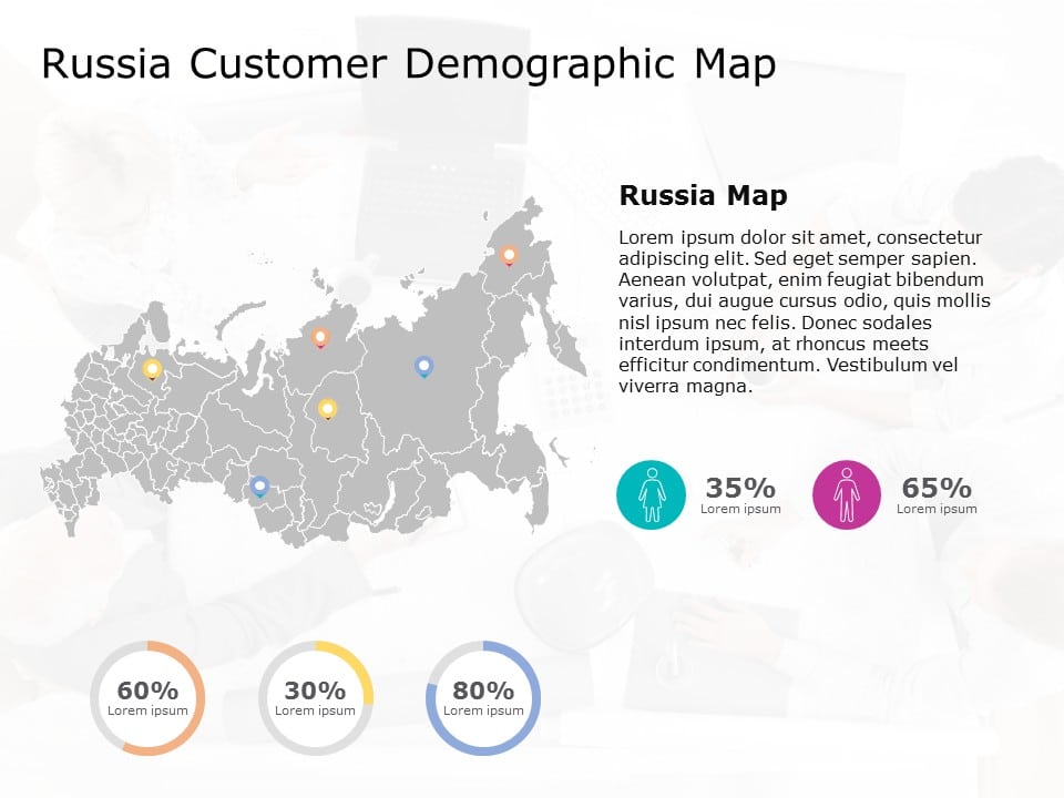 Russia Map 4 PowerPoint Template