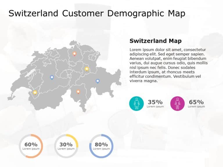 Switzerland Map 8 PowerPoint Template