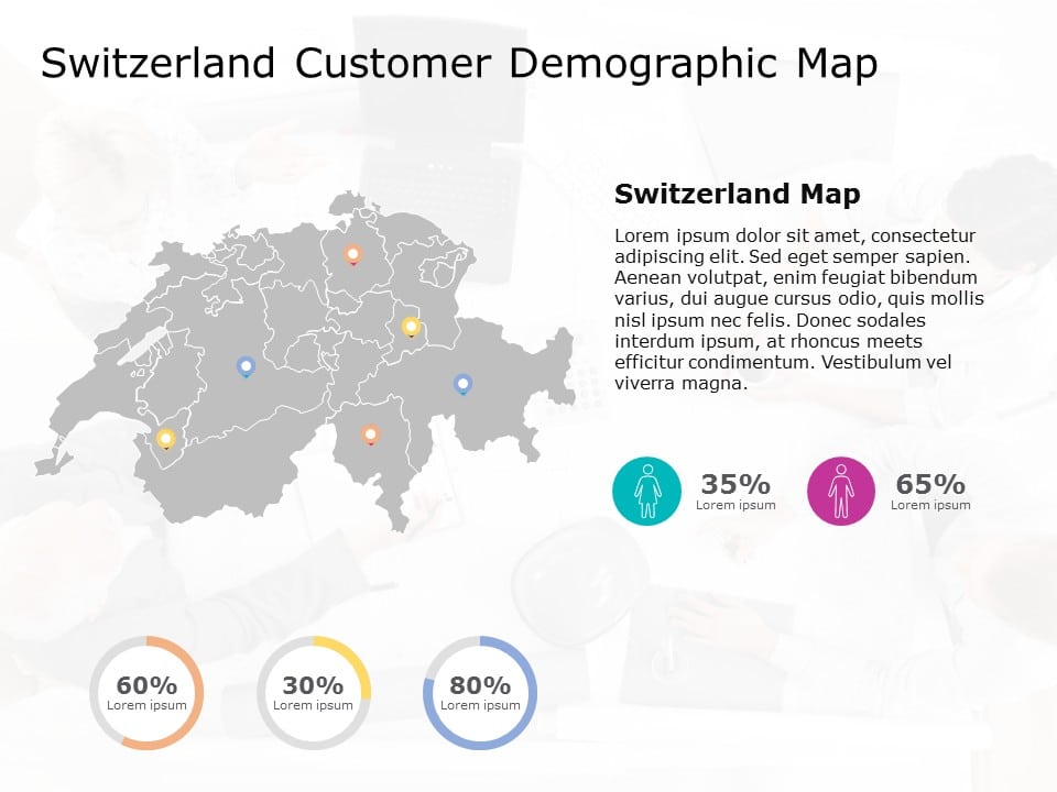 Switzerland Map 8 PowerPoint Template