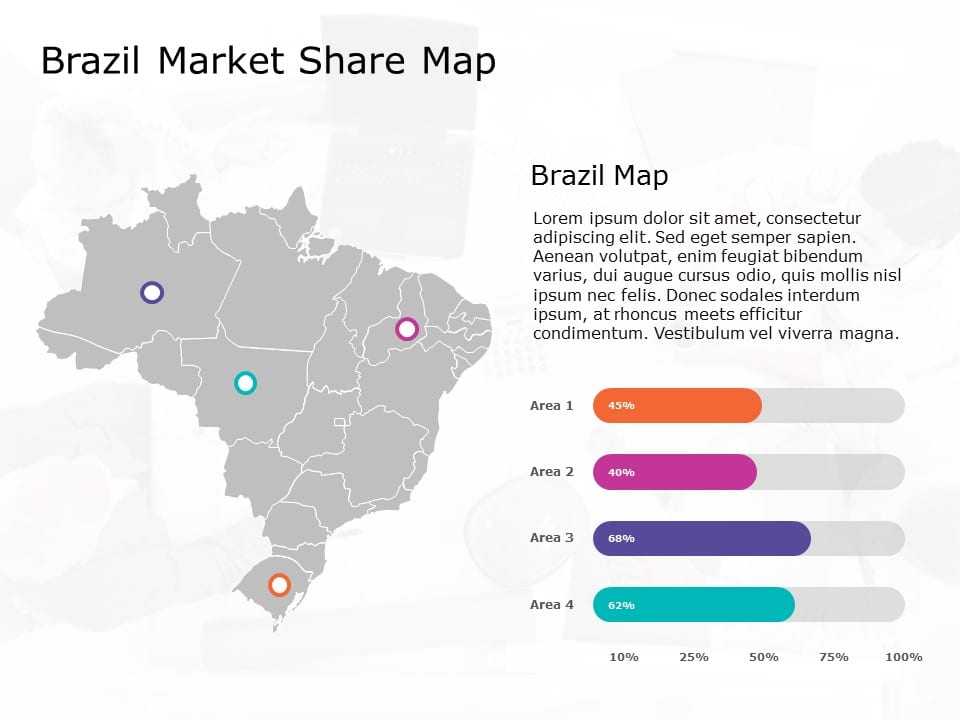 Brazil Map 9 PowerPoint Template