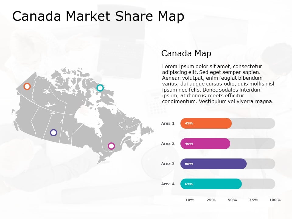 Canada Map 10 PowerPoint Template & Google Slides Theme