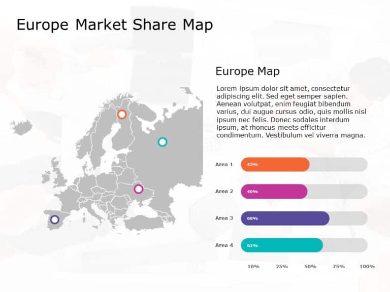 Europe Map 9 PowerPoint Template