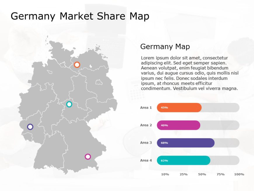 Germany Map 04 PowerPoint Template