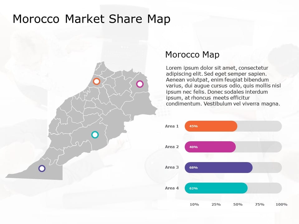 Morocco Map 9 PowerPoint Template