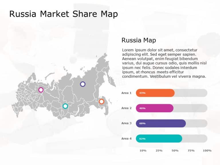 Russia Map 9 PowerPoint Template
