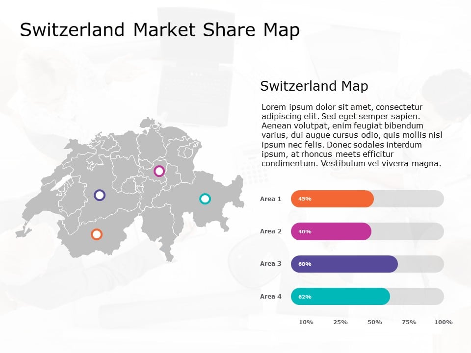 Switzerland Map 9 PowerPoint Template