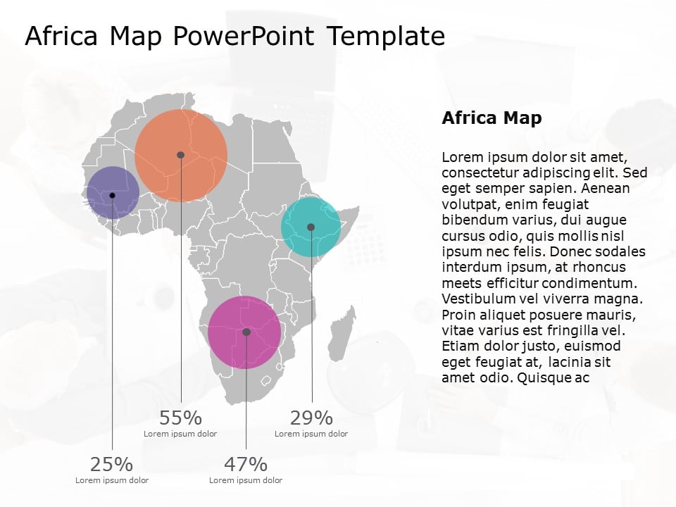Africa Map 10 PowerPoint Template
