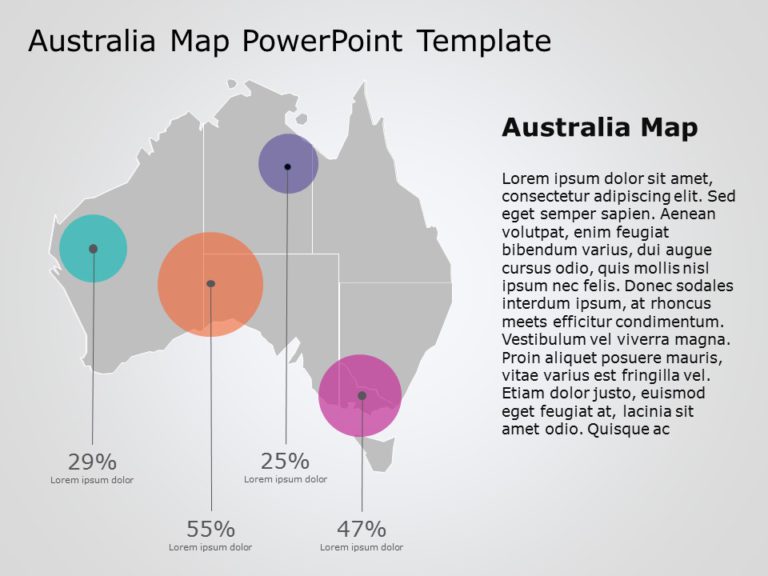 Australia Map 12 PowerPoint Template
