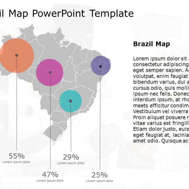 South America Map PowerPoint Template