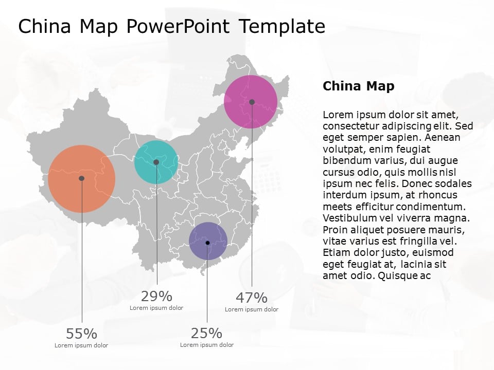 China map 10 PowerPoint Template