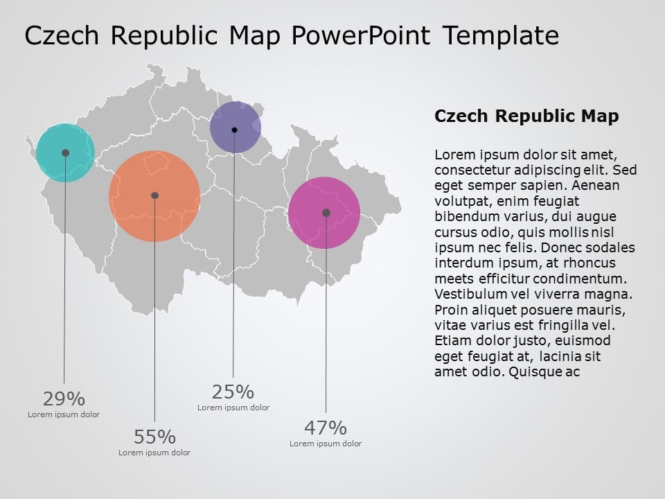 Czech Republic Map 10 PowerPoint Template