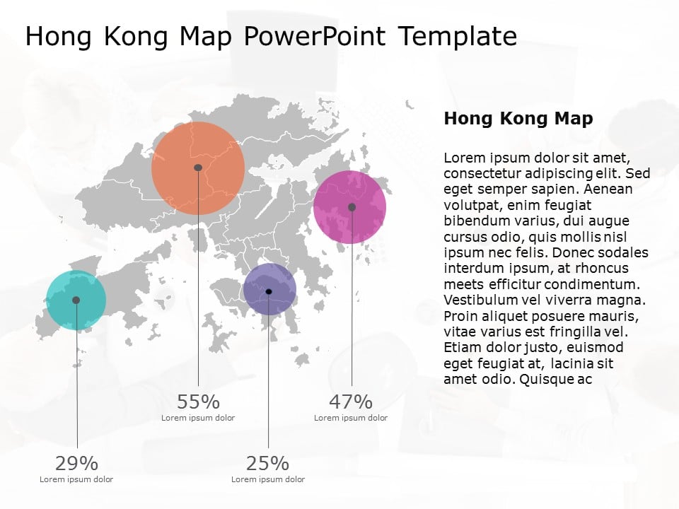 Hong Kong Map 10 PowerPoint Template