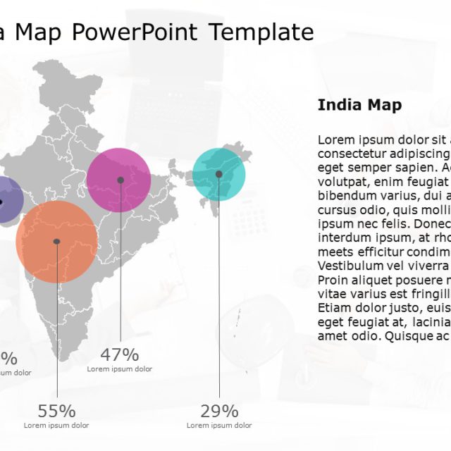 India Map 8 PowerPoint Template