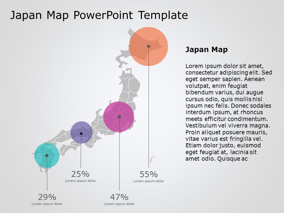Japan Map 10 PowerPoint Template & Google Slides Theme