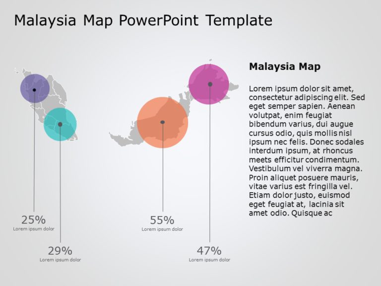 Malaysia Map 10 PowerPoint Template