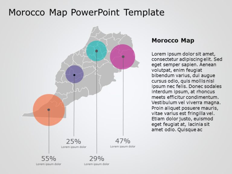 Morocco Map 10 PowerPoint Template