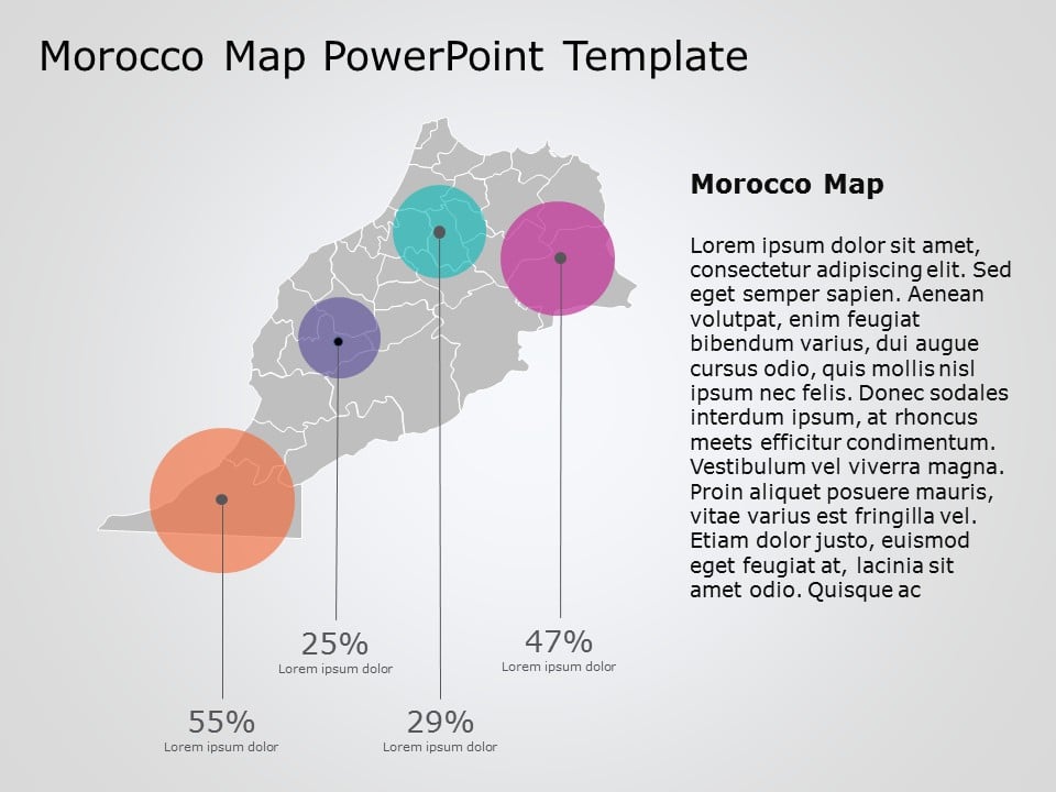 Morocco Map 10 PowerPoint Template