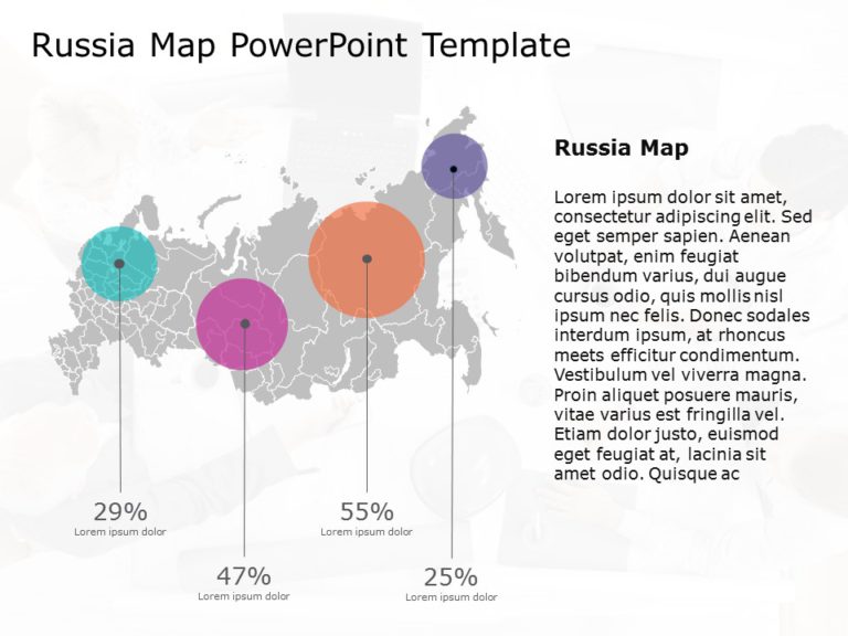 Russia Map 10 PowerPoint Template