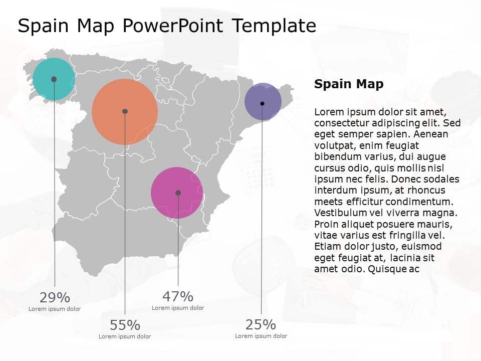 Spain Map 10 PowerPoint Template