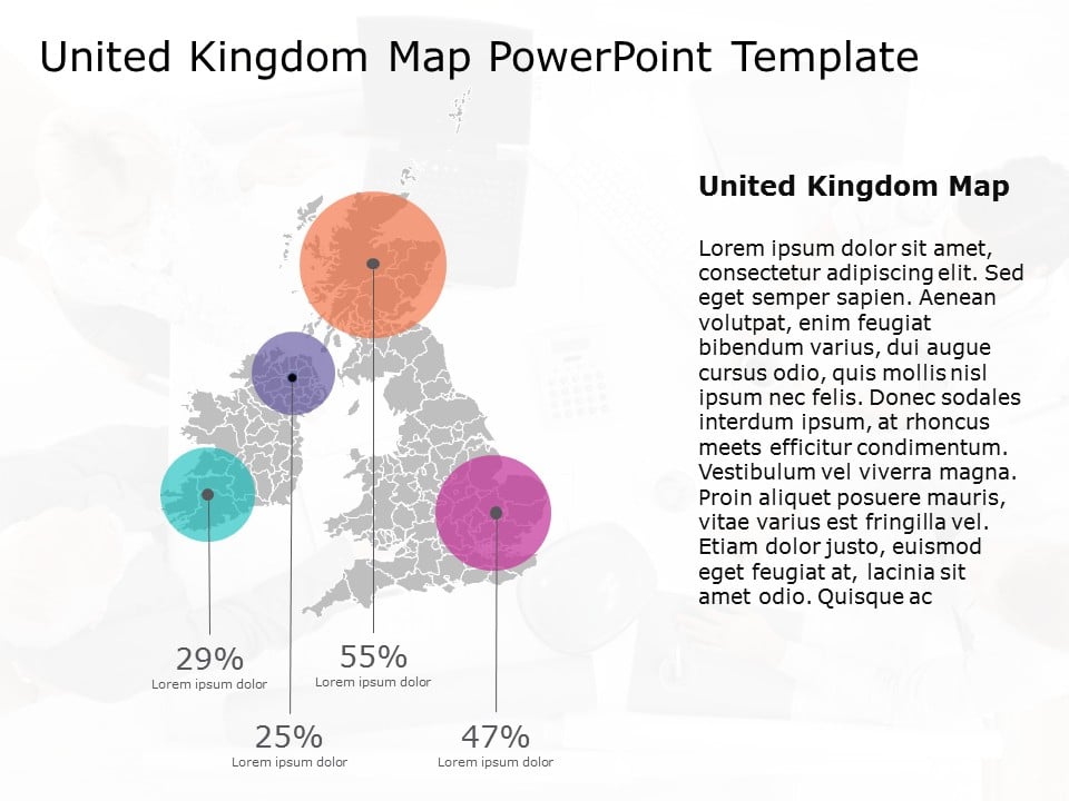 United Kingdom Map 10 PowerPoint Template & Google Slides Theme