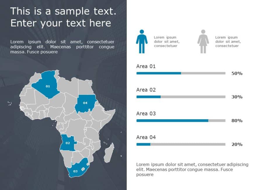 Africa Map 4 PowerPoint Template