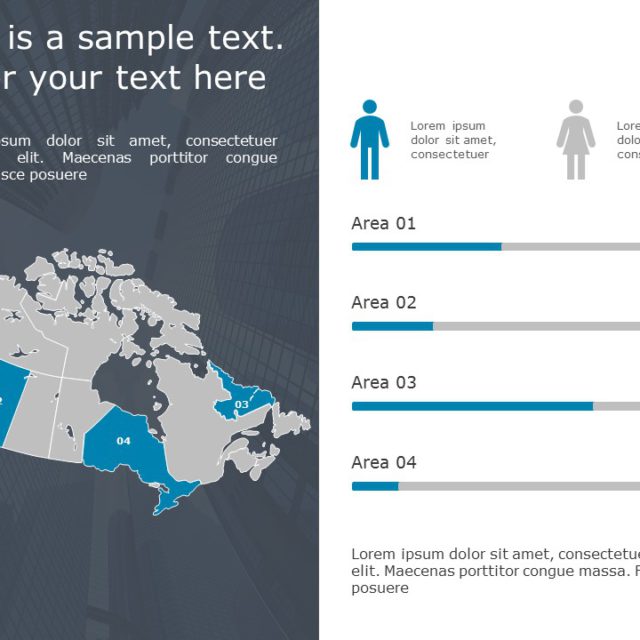 Canada Map Location PowerPoint Template