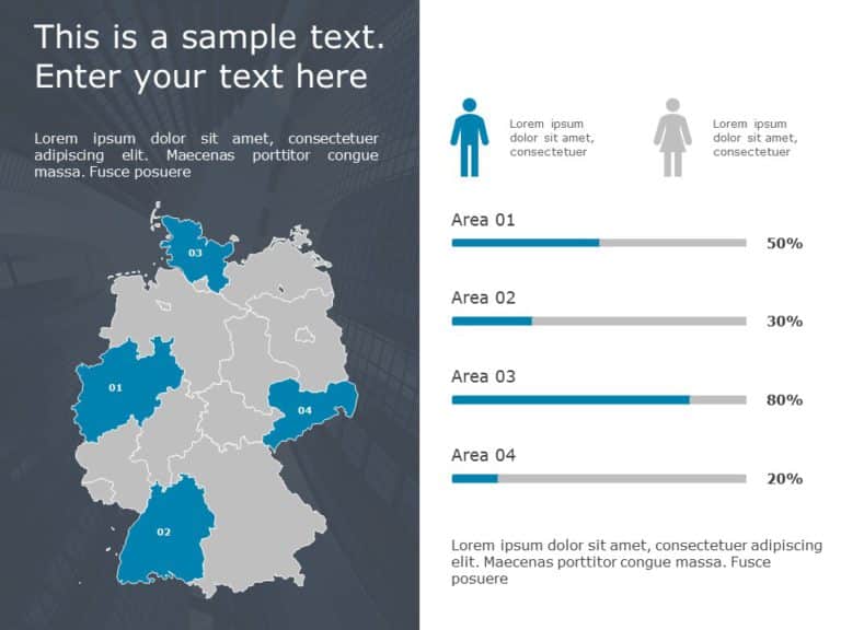 Germany Map 05 PowerPoint Template & Google Slides Theme