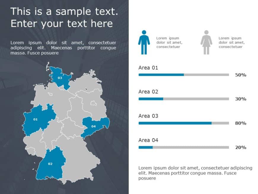 Germany Map 05 PowerPoint Template