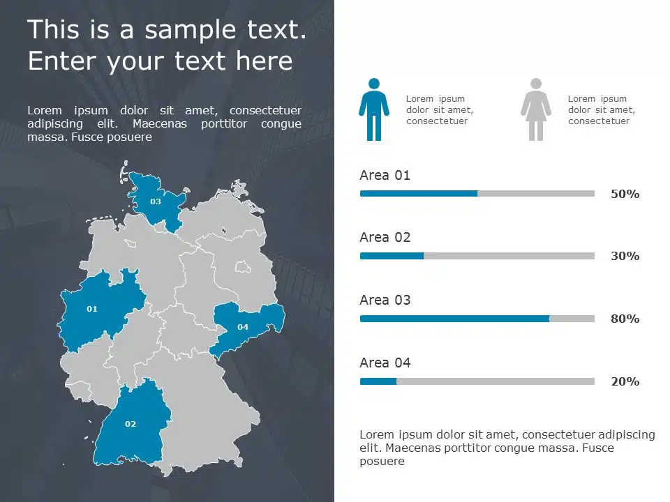 Germany Map 05 PowerPoint Template & Google Slides Theme