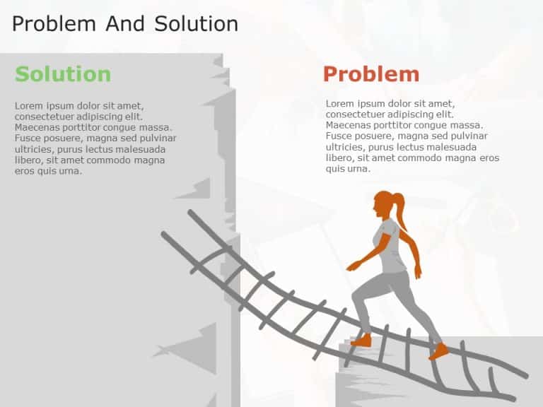 Ladder Problem and Solution PowerPoint Template & Google Slides Theme