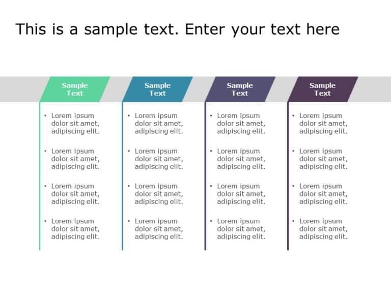 Parallelogram Roadmap PowerPoint Template & Google Slides Theme