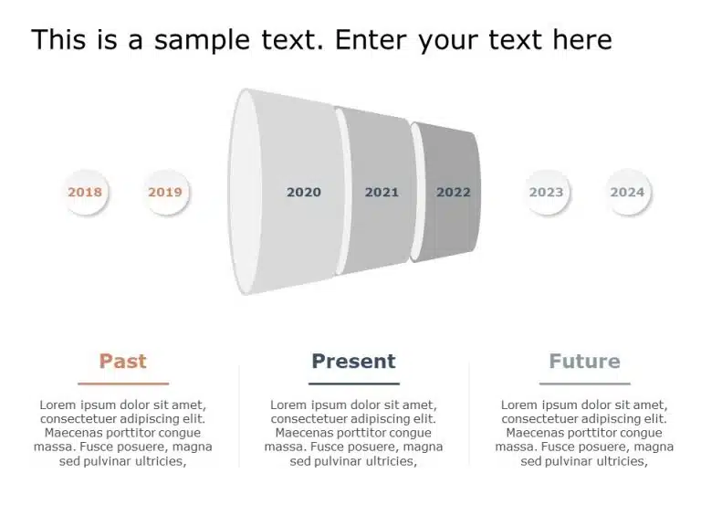 Past Present Yearly Roadmap PowerPoint Template & Google Slides Theme