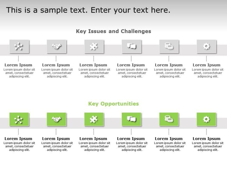 Gray and Green Key Issues-Opportunities Comparison Diagram Powerpoint ...