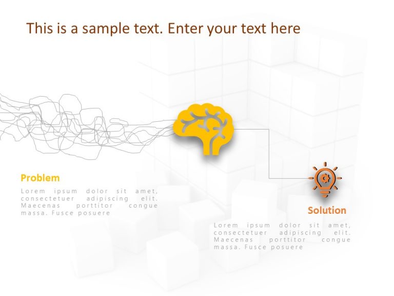 Background Problem Solution Slides Orange and Gray Problem-Solution Brainstorming Diagram Slide Template