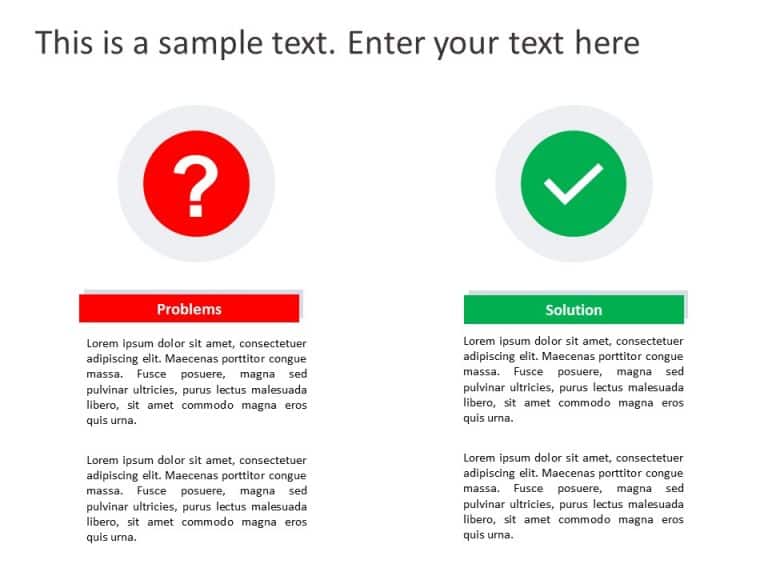 Problem & Solution 6 PowerPoint Template & Google Slides Theme