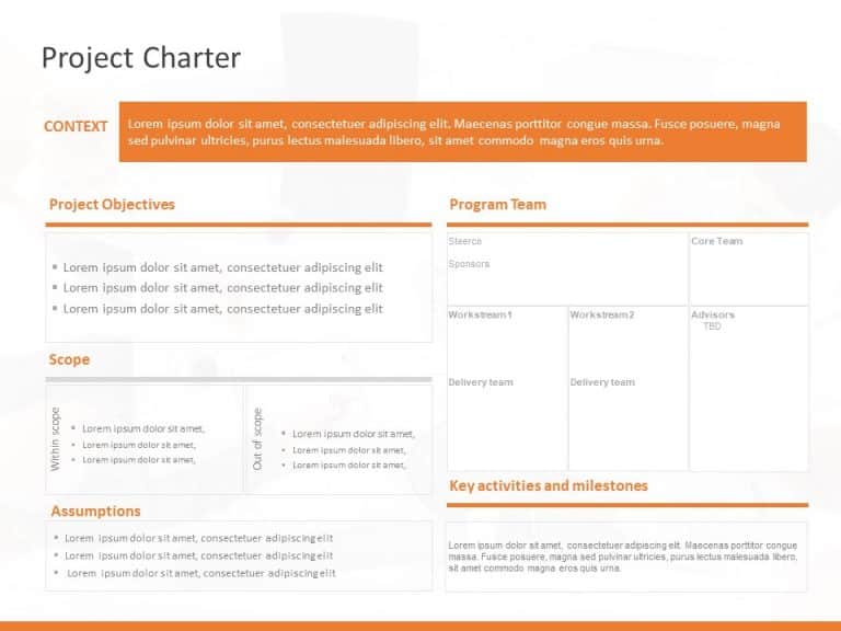 Project Charter Summary 1 PowerPoint Template