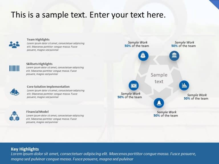 Project Executive Summary Highlights PowerPoint Template
