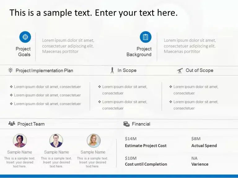 Project Scope Summary PowerPoint Template