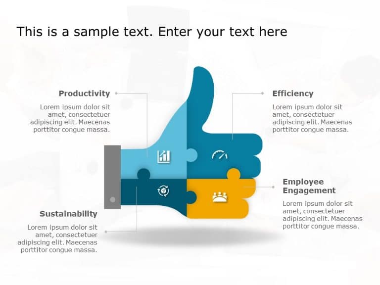 Puzzle Diagram 17 PowerPoint Template