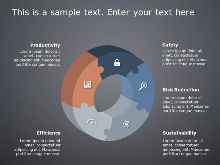 Puzzle Diagram 18 PowerPoint Template