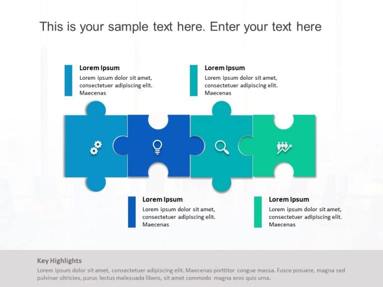 Puzzle Diagram 23 PowerPoint Template & Google Slides Theme