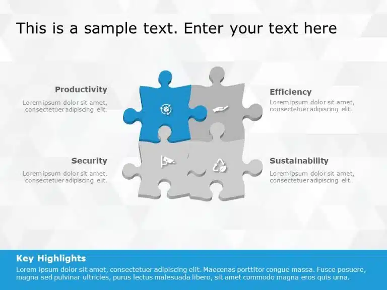 Puzzle Diagram 8 PowerPoint Template