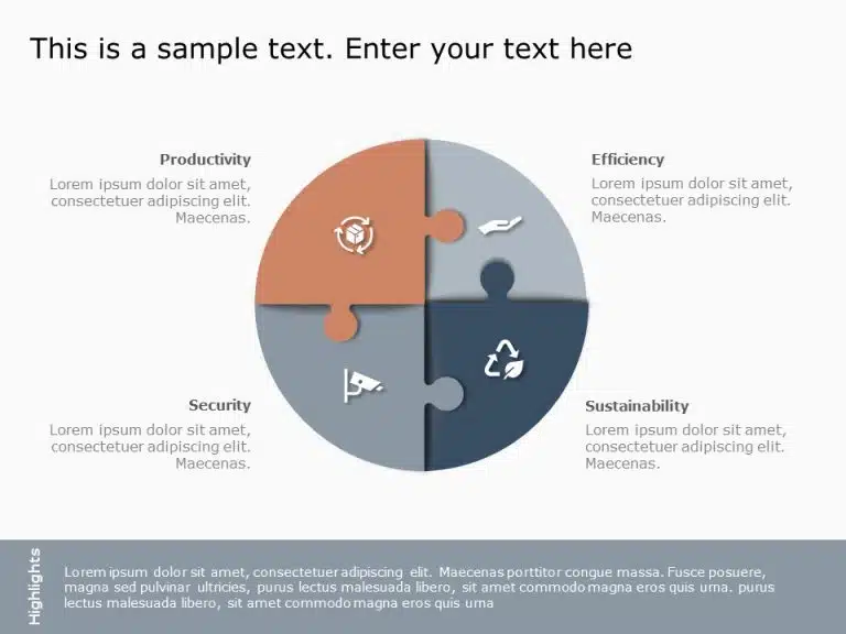 Puzzle Diagram 9 PowerPoint Template