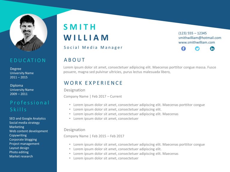 Resume Professional 1 PowerPoint Template