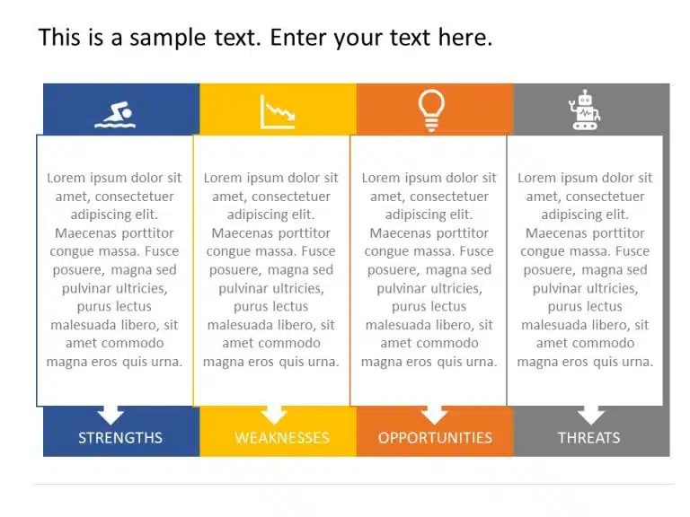 SWOT Analysis Box PowerPoint Template