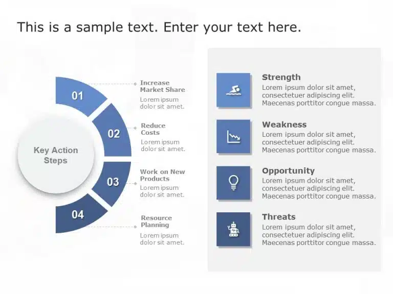 Four Squares Design PowerPoint Presentation Slides - PPT Template