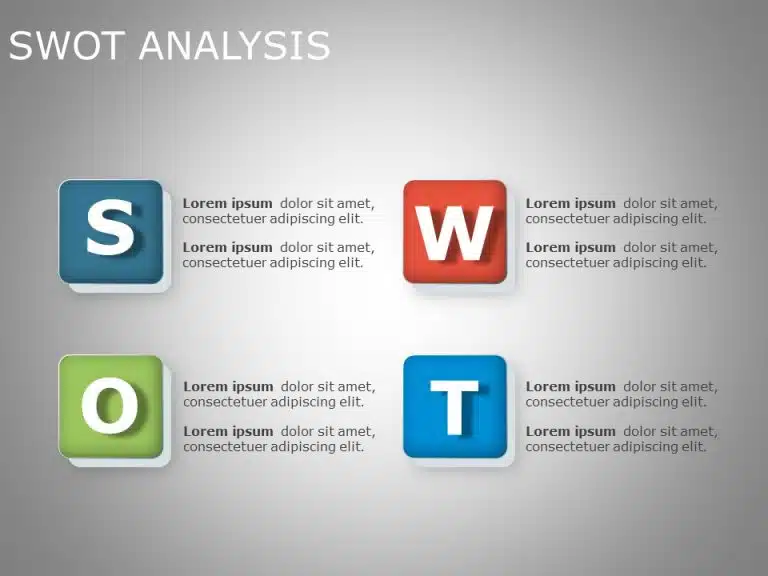 SWOT Analysis 13 PowerPoint Template & Google Slides Theme