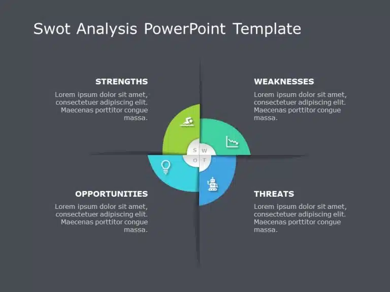 SWOT Analysis 14 PowerPoint Template & Google Slides Theme