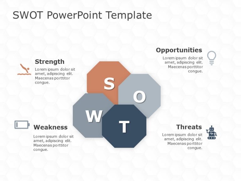 SWOT Analysis 43 PowerPoint Template & Google Slides Theme