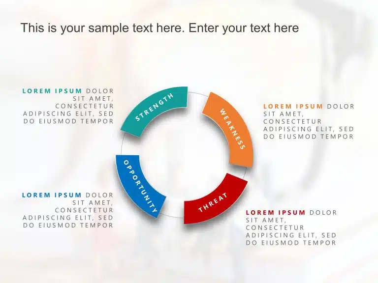 SWOT Analysis Circular PowerPoint Template & Google Slides Theme